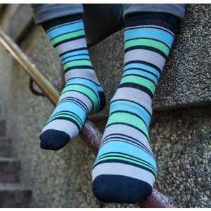 Chili čarape - Pruge plavo & zeleno