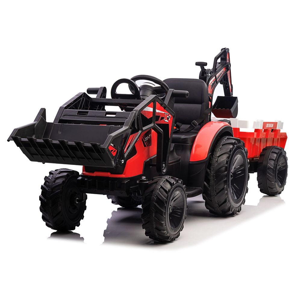 Bager na baterije s prikolicom SX2068 crveni slika 2