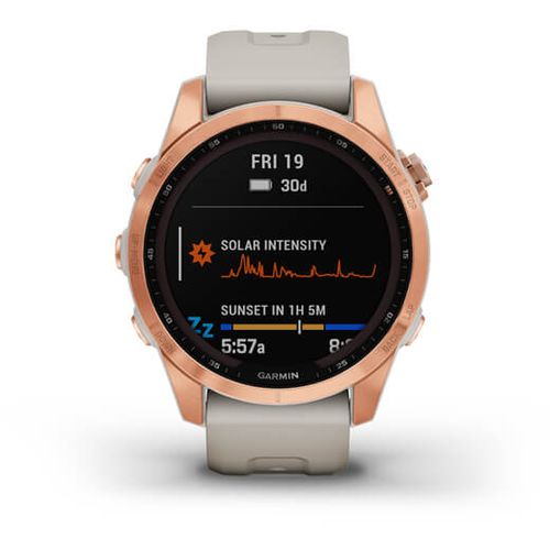 Garmin Fenix 7S SOLAR RoseGold Sand remen slika 3