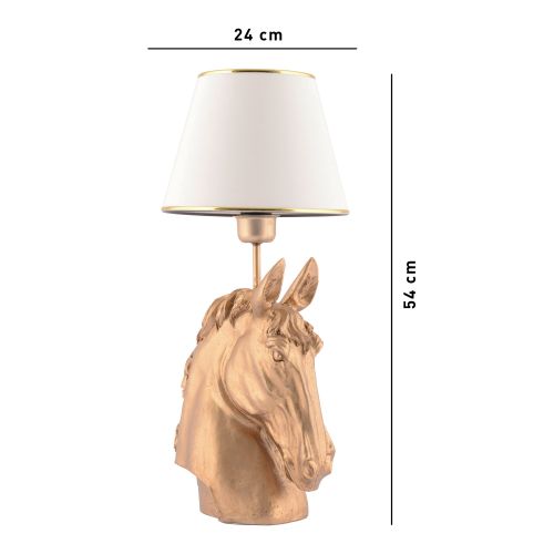 Opviq Stolna svjetiljka, Horse - White, Gold slika 7