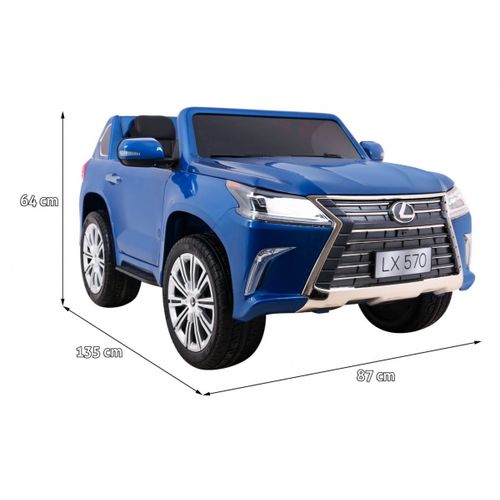 Licencirani auto na akumulator Lexus LX570 4x4 - dvosjed - plavi/lakirani slika 2