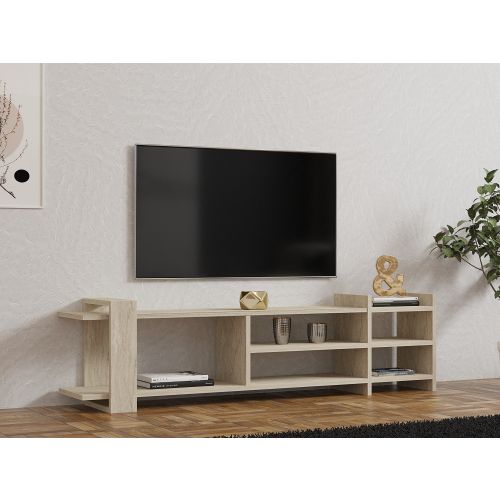 Woody Fashion TV stalak ZEYNA, boja Travertine slika 1