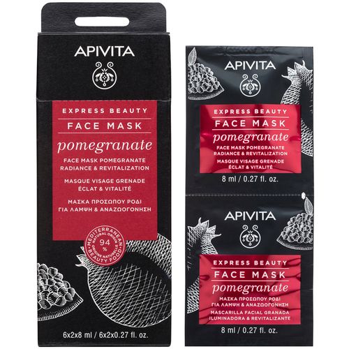 Apivita Express beauty maska za lice s narom za blistavost i revitalizaciju, 2x8 ml slika 1