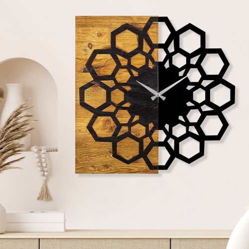 Wallity Ukrasni drveni zidni sat, Wooden Clock 30 slika 1