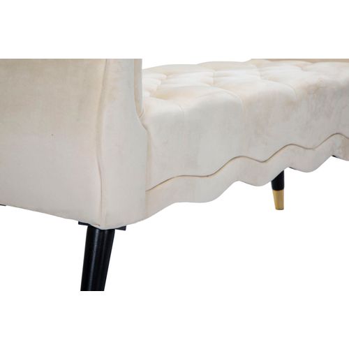 Mauro Ferretti Klupa Paris crema-gold cm 120x40x60 slika 6