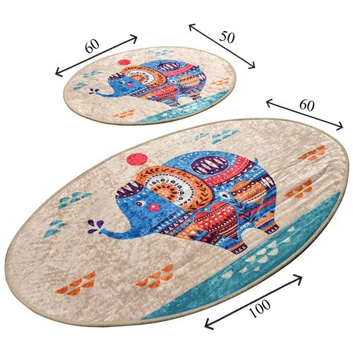 Etnic Multicolor Bathmat Set (2 Pieces) slika 3