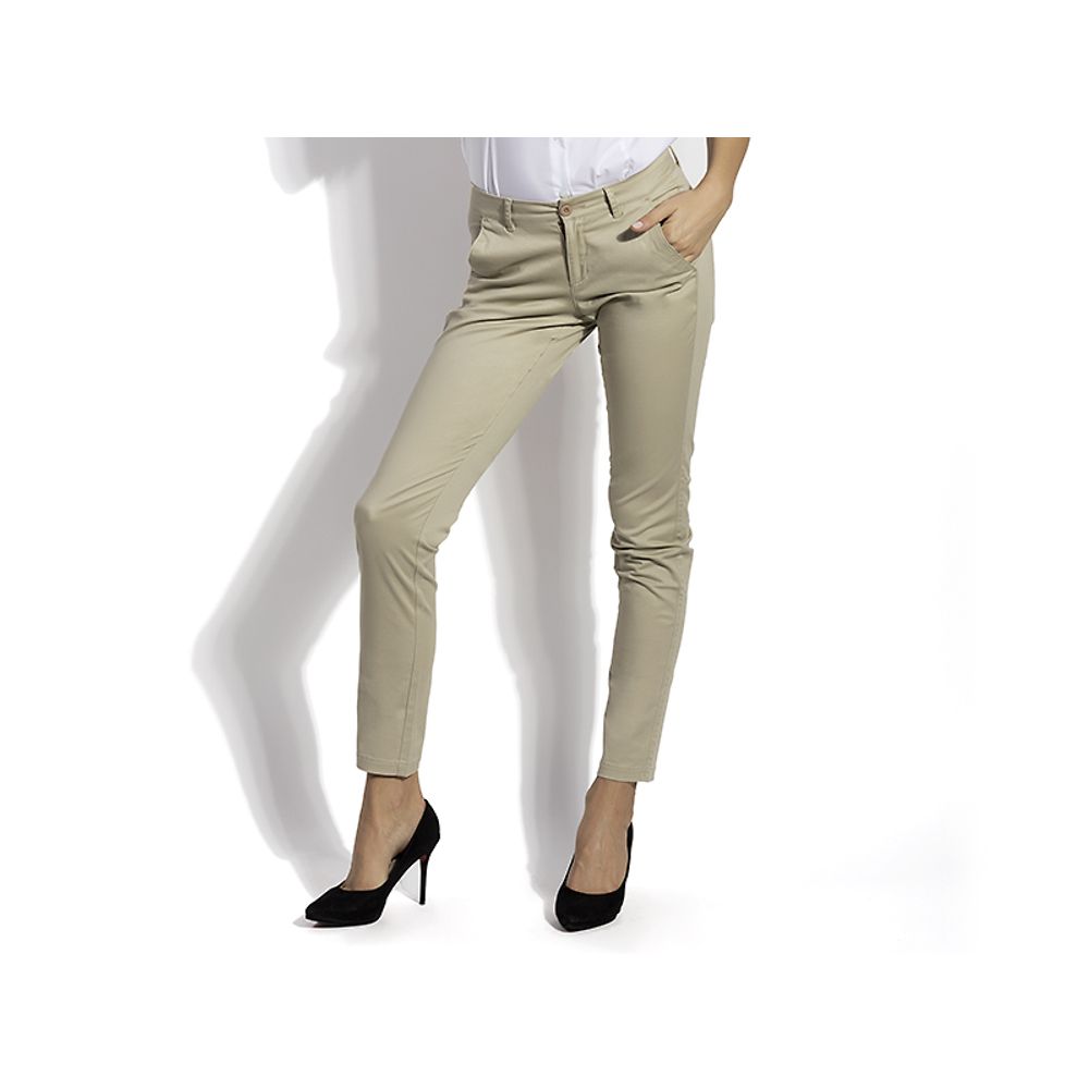 CHINO WOMAN,ženske pantalone,bež vel. M slika 1