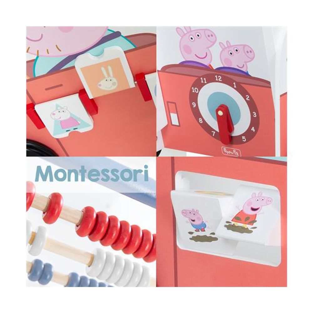 Roba Kids Montessori Drvena edukativna guralica Peppa Pig slika 4