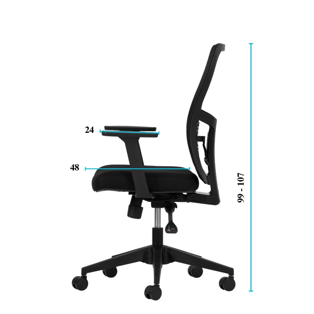 Office chair Lumbar 108 - Black colour slika 10