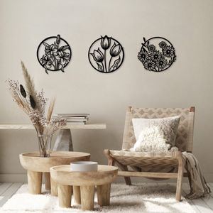 Wallity Metalna zidna dekoracija, Flowers - 274 S