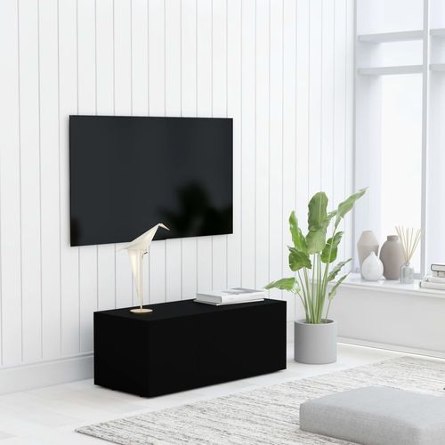 TV ormarić crni 80 x 34 x 30 cm od iverice slika 16