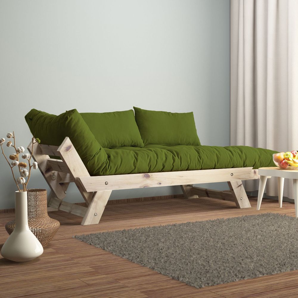 Dvosjed sofa CPT8112-210 - boje: Prirodna, Zelena i Vrtna slika 2