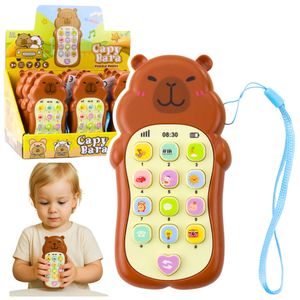 Dječja edukativna svjetla za telefon, zvukovi, melodije, Capybara Brown