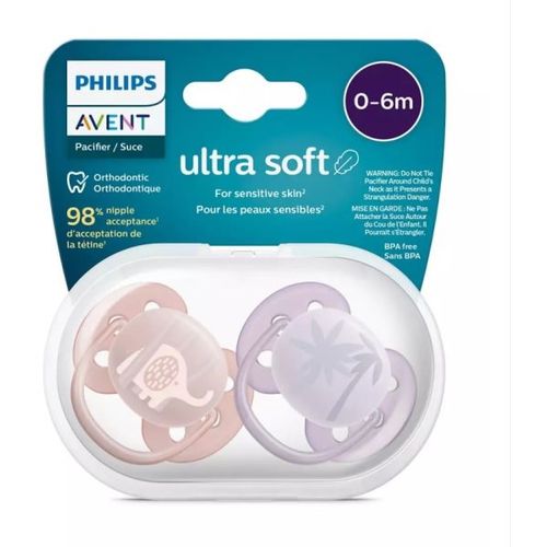 Avent Varalica Ultra Soft 0-6M - Girl (2Kom) slika 4