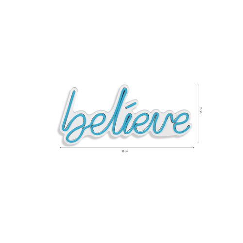 Wallity Ukrasna plastična LED rasvjeta, Believe - Blue slika 8