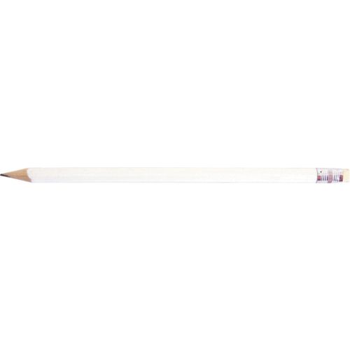Grafitna olovka HB promo bijela sa gumicom okrugla 13486, pakiranje 12/1 slika 1
