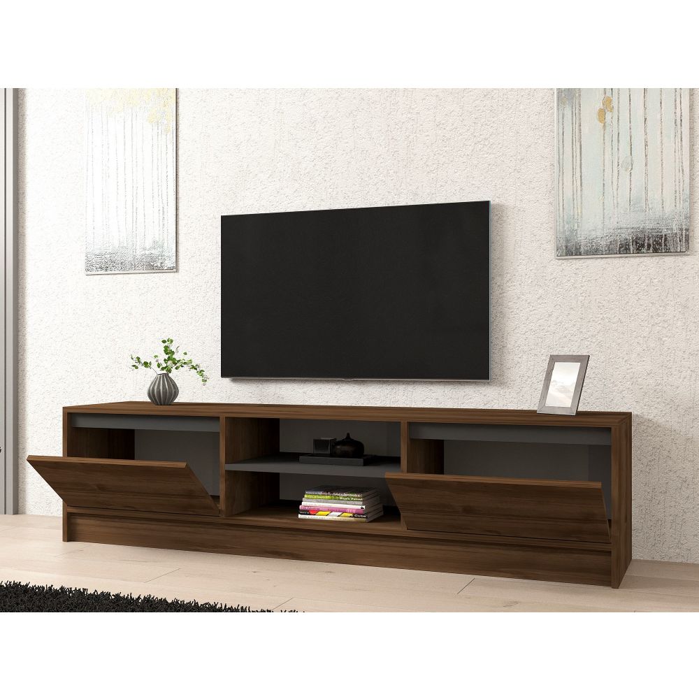 Olça - TV Stalak, nijansa Orahovog Drveta, Antracit slika 2