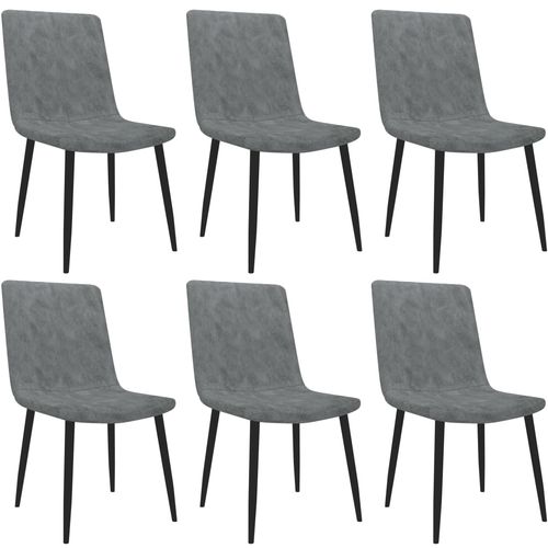Blagovaonske stolice od umjetne kože 6 kom sive slika 32