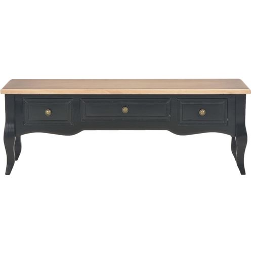 280051 TV Cabinet Black 100x35x35 cm Wood slika 2