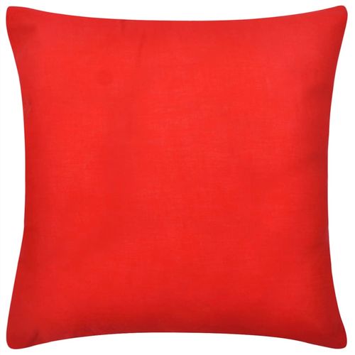 130917 4 Red Cushion Covers Cotton 50 x 50 cm slika 15