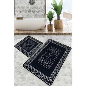 Vansiya - Set od 2 višebojna kupatilska prostirka