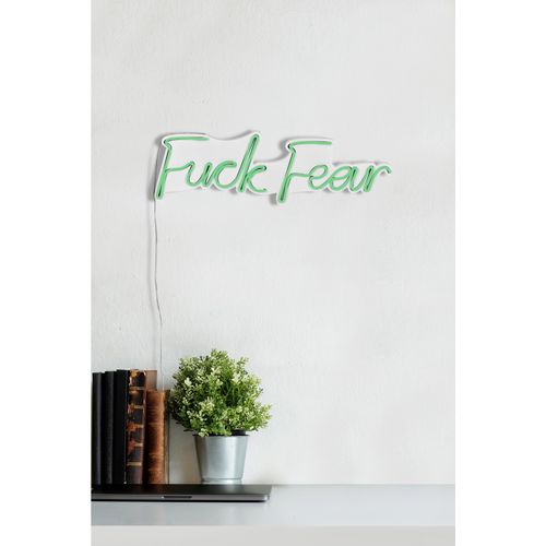 Wallity Ukrasna plastična LED rasvjeta, Fuck Fear - Green slika 4
