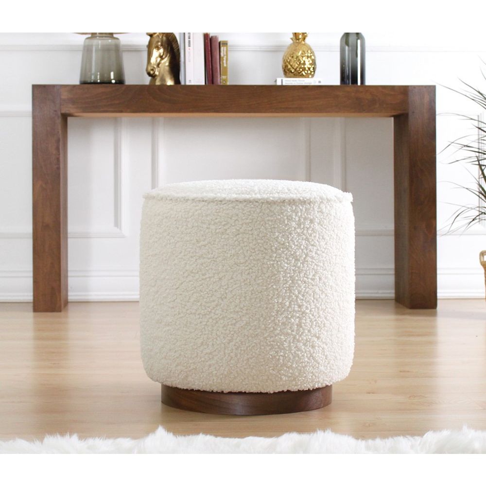 Pouffe Hellin - Bijela boja slika 2