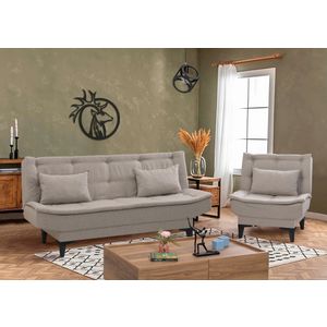 Atelier Del Sofa Santo-S-Cream -1070 Krem Sofa-Bed Set