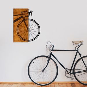 Dekorativni Zidni Ukras 'Bisiklet Walnut' u Crnoj Boji