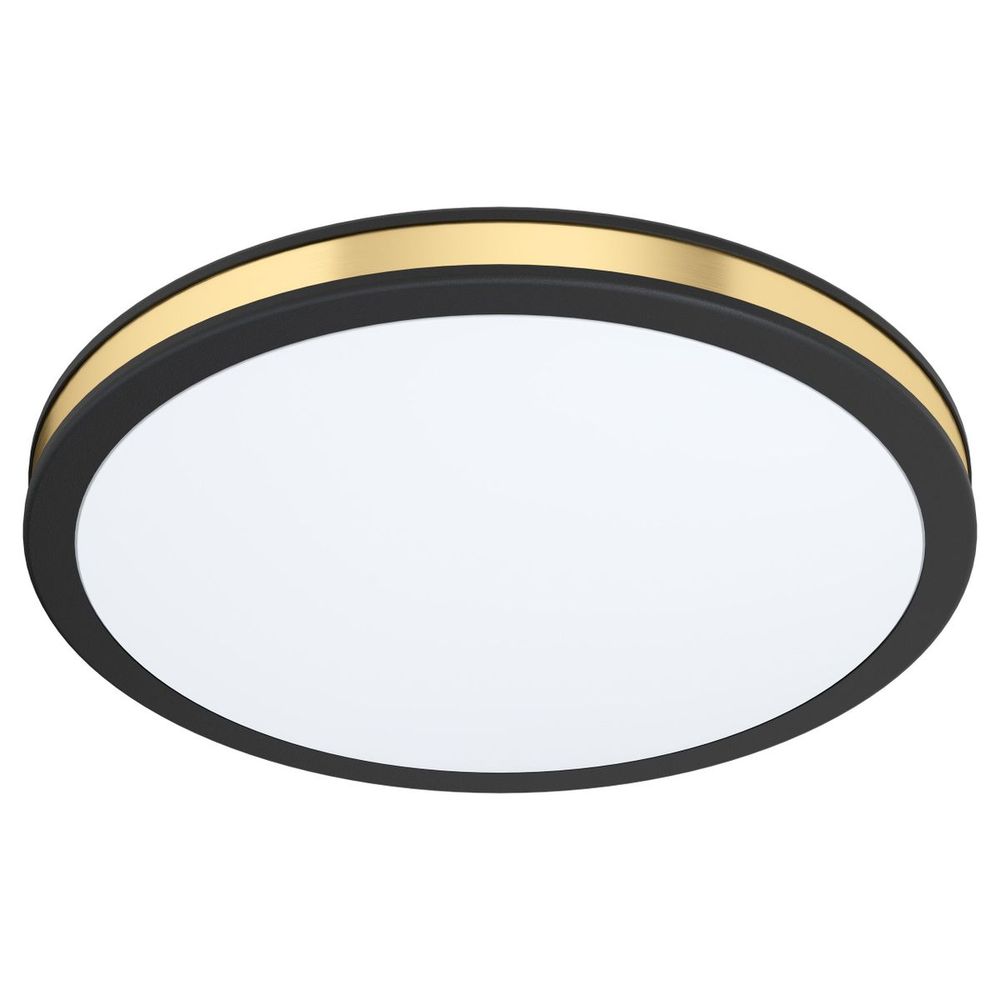 Eglo Pescaito zidna/stropna/1, led, 12w, 1350lm, prom 280, crna/zlatna/čelik  slika 9