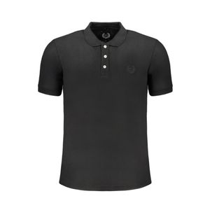 GIAN MARCO VENTURI MEN'S BLACK SHORT SLEEVED POLO SHIRT