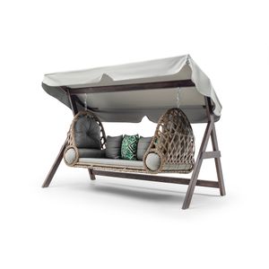 Saltanat - Grey Grey Garden Triple Swing Chair