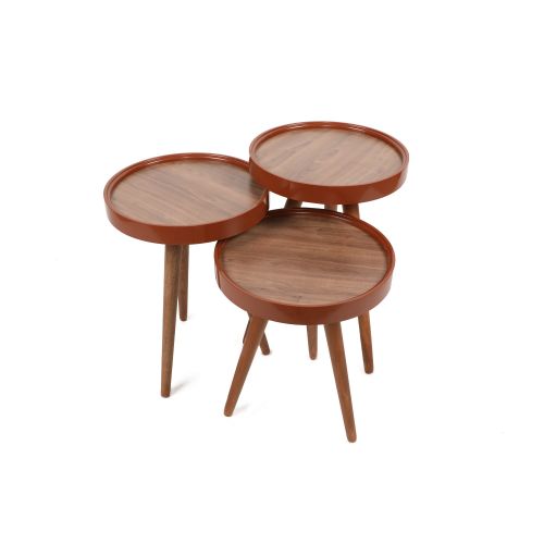 Isla Walnut Nesting Table (3 Pieces) slika 2