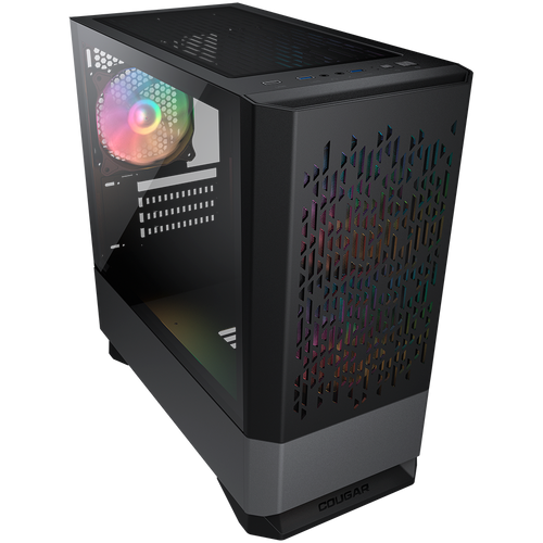 COUGAR | MG140 Air RGB Black | PC Case | Mini Tower / Air Vents Front Panel / 3 x ARGB Fans / 4mm TG Left Panel slika 2