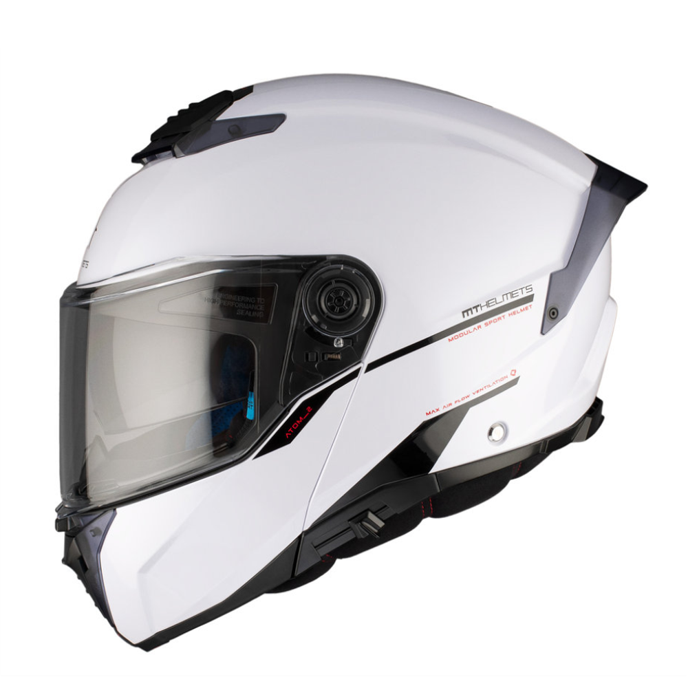 MT Helmets Atom 2 SV Solid A0 Gloss White slika 1
