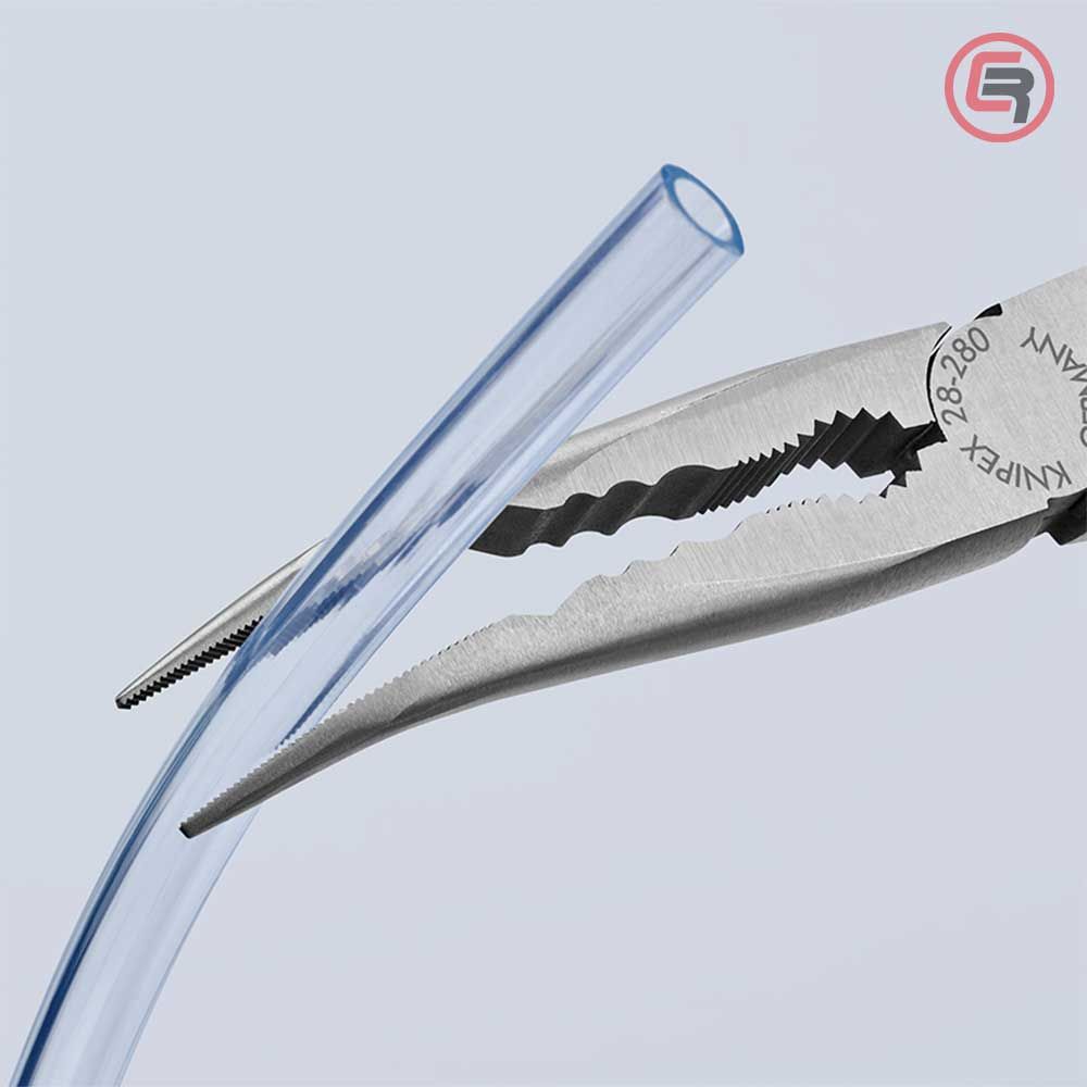 Knipex Kliješta Poluokrugla Špicasta Kriva 280 mm Mehaničarska – 28 81 280 slika 4