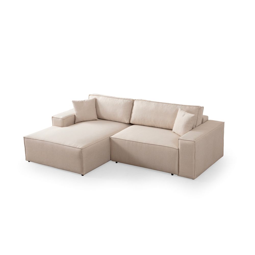 Pırlo Corner Left - Ecru Ugao Sofa na Razvlačenje slika 5