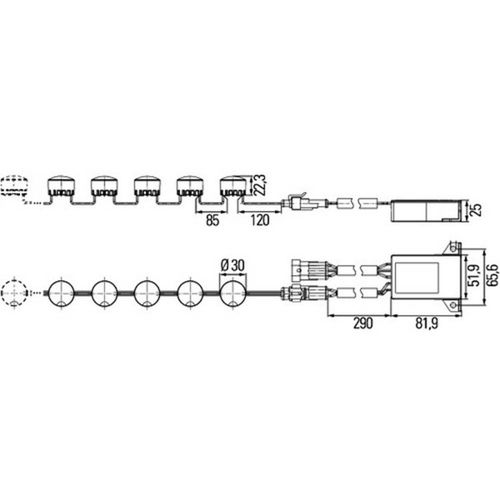 Hella 2PT 010 458-701  dnevna svjetla LED  (Ø x D) 30 mm x 20 mm slika 2