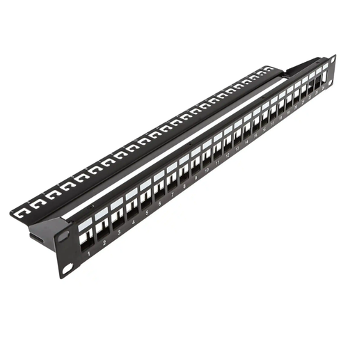 Patch panel modularni shielded 19/1U sa 24 slota za STP/UTP module SKP-24-1U slika 1