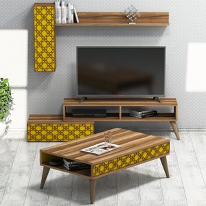 Planet - Walnut, Yellow Walnut
Yellow Living Room Furniture Set