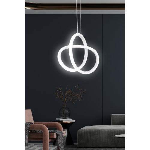 Aurigae White-White Light White Chandelier slika 2