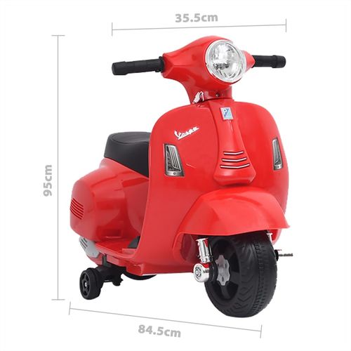 Električni motocikl igračka Vespa GTS300 crvena slika 8