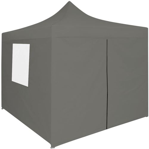 Sklopivi šator za zabave s 4 bočna zida 3 x 3 m antracit slika 24
