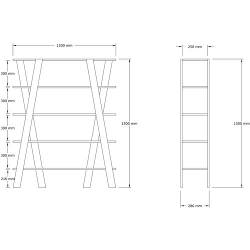 Conde - Walnut Walnut Bookshelf slika 6