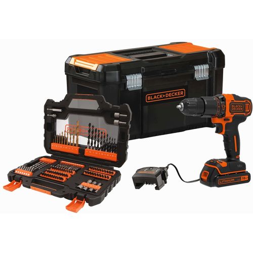 Black & Decker BDCHD18S1KA aku udarna bušilica s priborom  slika 1