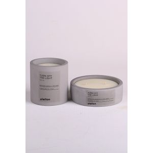 Candle set (2 pieces) Turn Off The Light, colours: grey