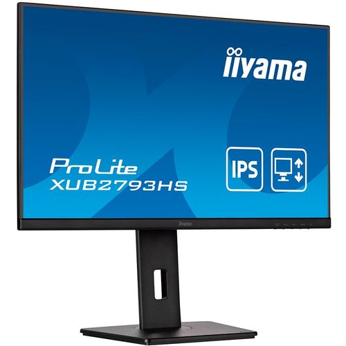 IIYAMA Monitor LED XUB2793HS-B6 27" IPS 1920 x 1080 @100Hz 16:9 250 cd/m² 1000:1 1ms HDMI DP Speakers height, swivel, tilt, pivot (rotation both sides) slika 2