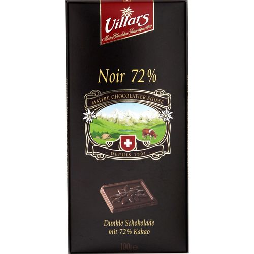 VILLARS pure tamna čok.72% kakaa 100g slika 1