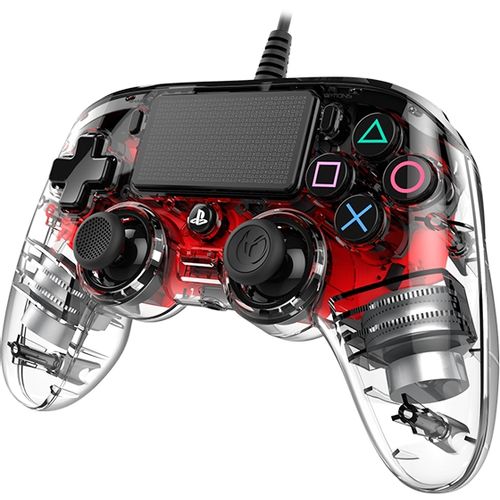 NACON PS4 WIRED ILLUMINATED COMPACT CONTROLLER RED slika 5