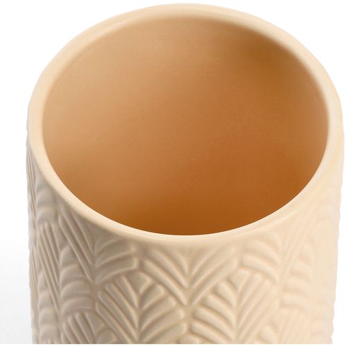 Zeller Staklenka za odlaganje s poklopcem od bambusa, 720 ml, keramika, boja marelice, Ø10x15 cm, 19354 slika 4